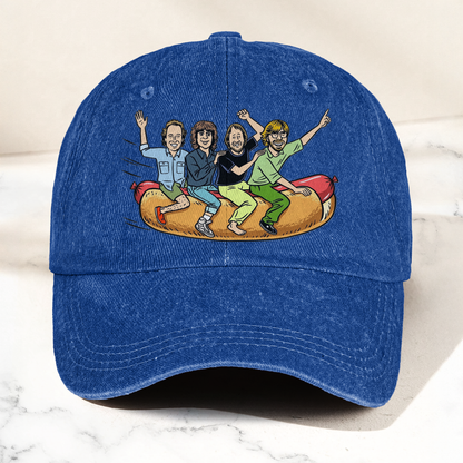Phish Flying Hot Dog Vintage Denim Cap – Retro Music Band Cap Gift For Dad (With Box)
