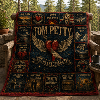 Tom Petty And The Heartbreakers Quilt Blanket – Free Fallin' In Every Stitch