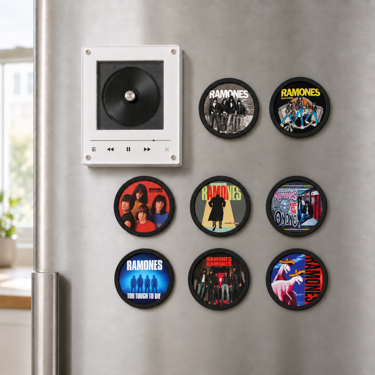 Ramones MagTune Mini Vinyl Player Set – Punk Rock Fan Gift, MagTune Classic Punk Music Collectible, Ramones Gift Set