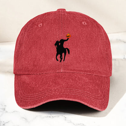 Headless Horseman Halloween Denim Cap