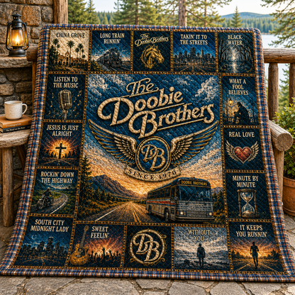 The Doobie Brothers Classic Rock Quilt Blanket – Listen To The Music In Every Stitch