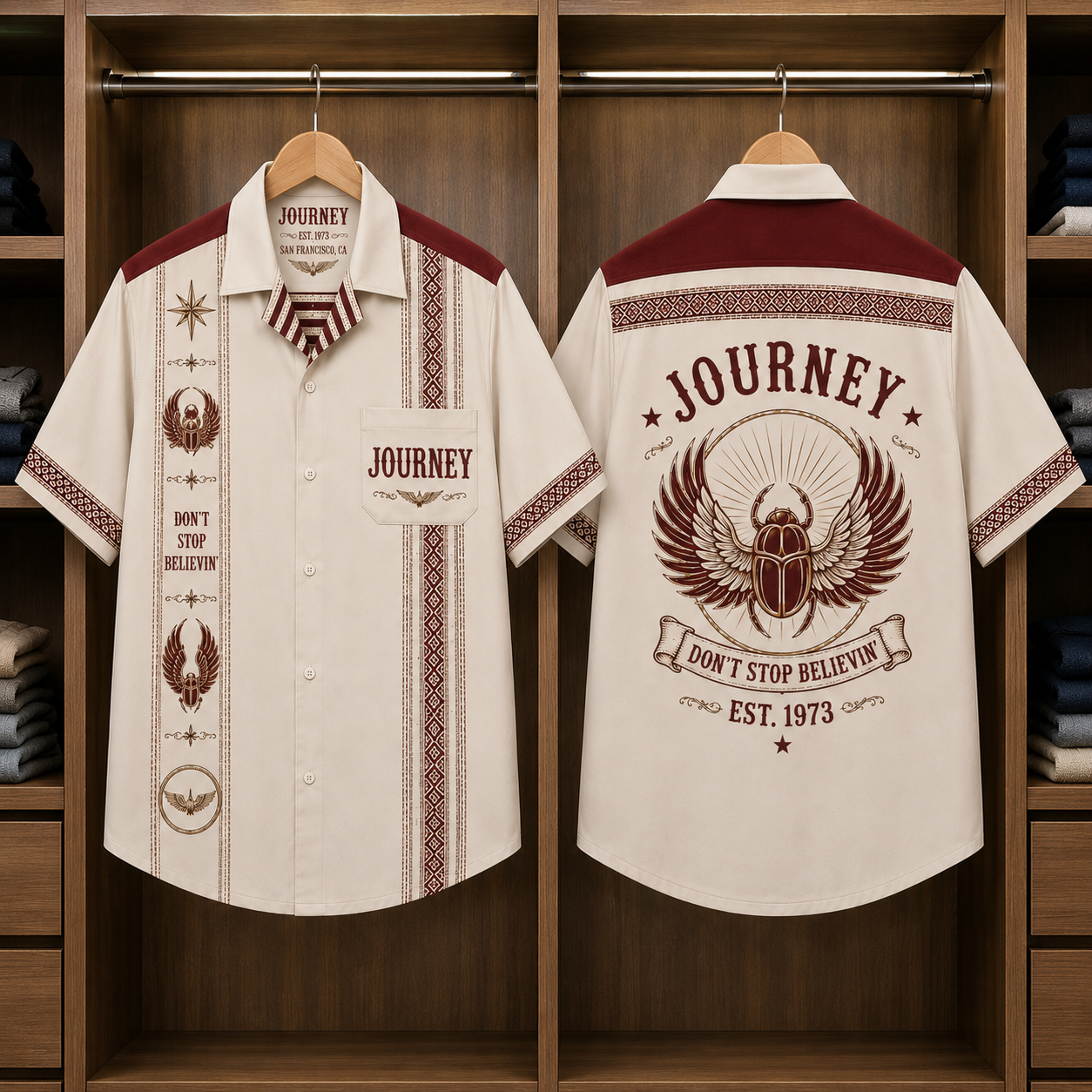 Journey Luxury Hawaiian Shirt - Mexican Inspired Hawaiian Shirt White Version