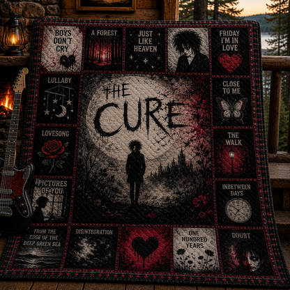 The Cure Gothic Rock Quilt Blanket – Friday I'm In Love In Every Stitch
