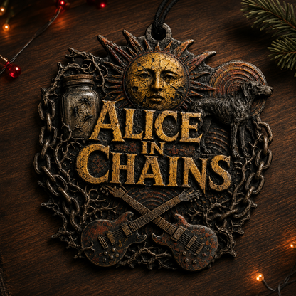 Alice in Chains High-Definition 3D Print Ornament – Dark Grunge Rock Gift for Fans