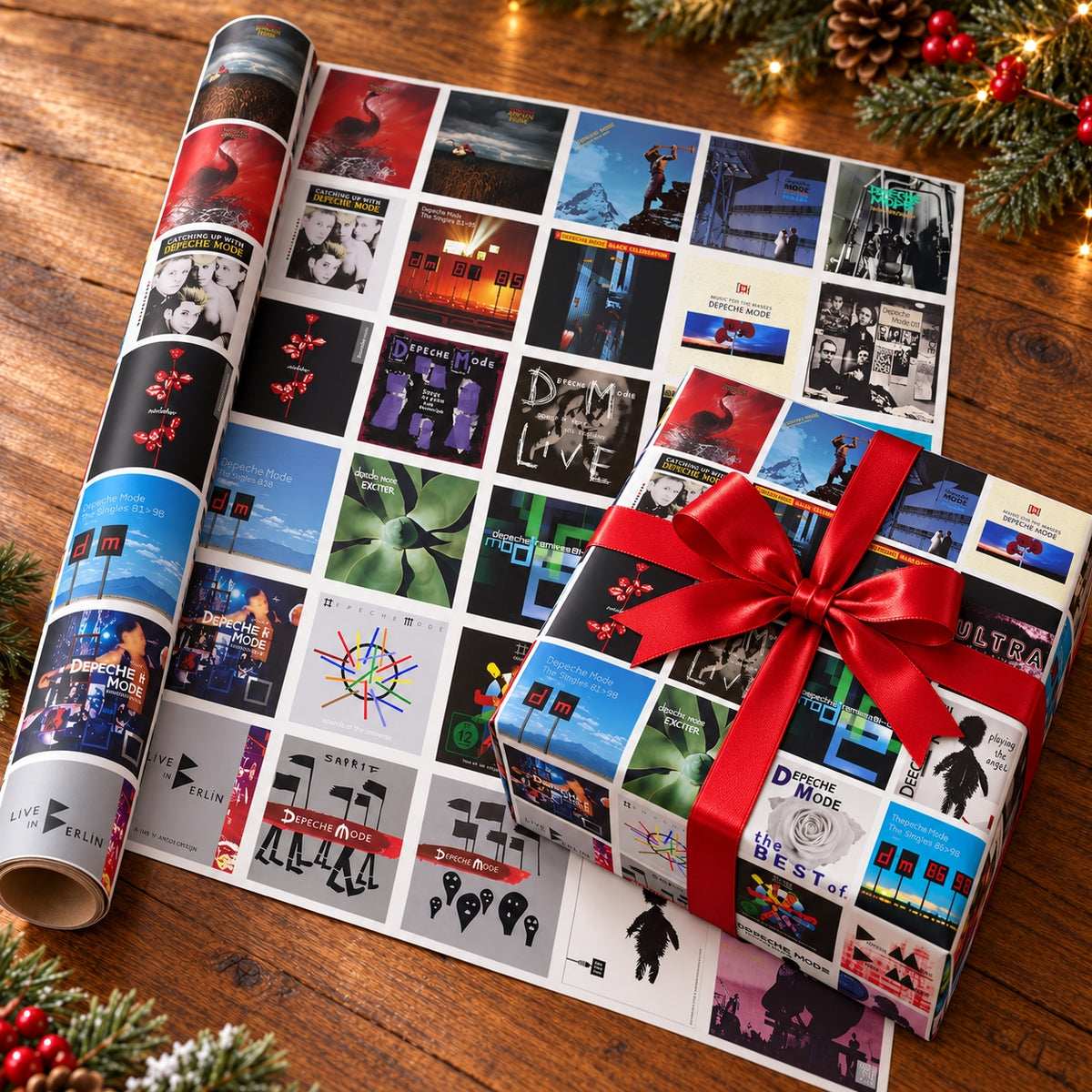 Depeche Mode Album Covers Wrapping Paper - Synthpop Alternative Rock Band Gift Wrap