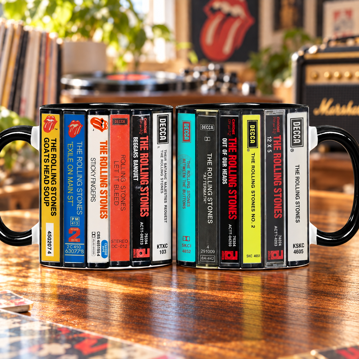 The Rolling Stones Cassette Tape Mug, Classic Rock Coffee Cup, Retro Music Lover Gift, Vintage Rock Band Mug