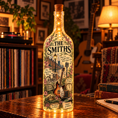 The Smiths Lighted Bottle, The Smiths Bottle Lamp, Alternative Rock Music Light, Indie Music Room Decor, The Smiths Fan Gift