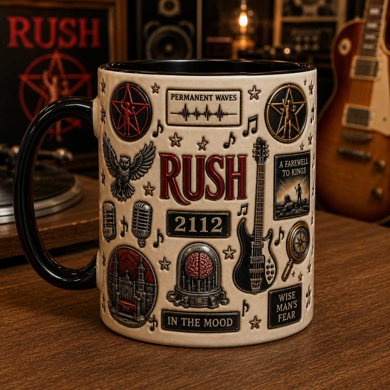 Rush 2112 Mug – Permanent Waves Classic Rock Coffee Cup, Progressive Rock Gift for Rush Fans