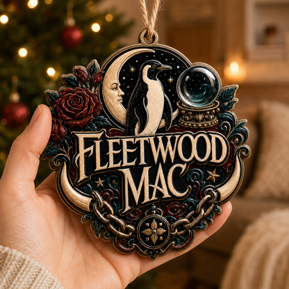 Fleetwood Mac High-Definition 3D Print Ornament – Vintage Bohemian Rock Gift for Fans