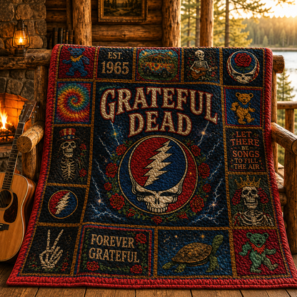 Grateful Dead Psychedelic Quilt Blanket – A Long Strange Trip In Every Stitch