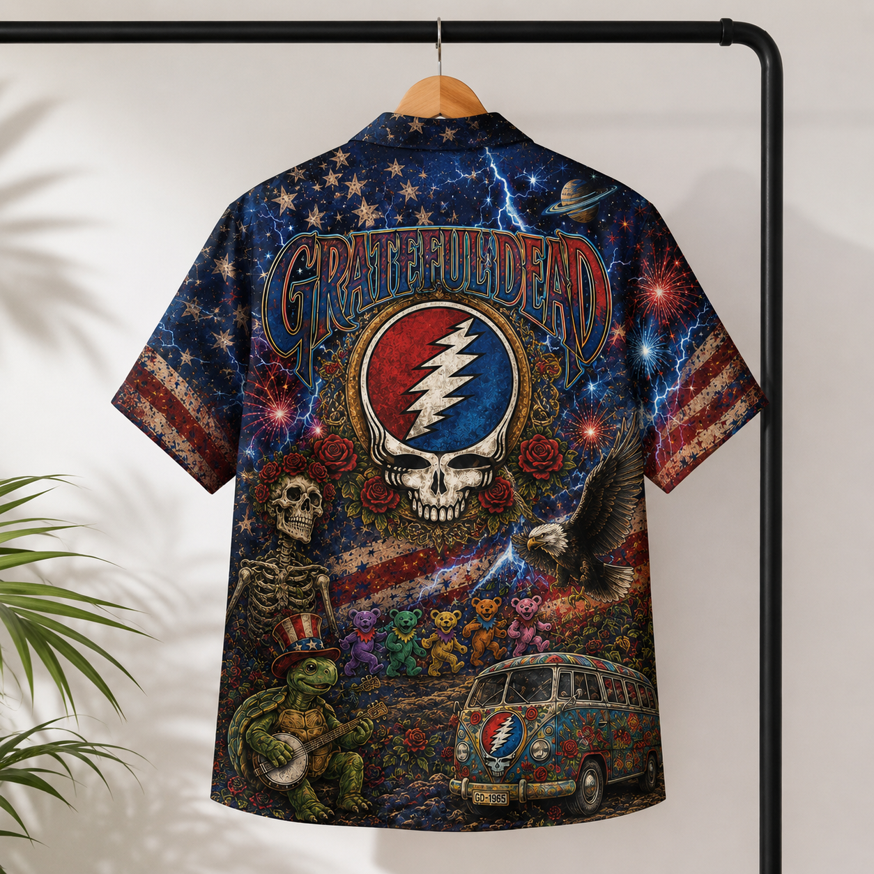 Grateful Dead Hawaiian Shirt Psychedelic Rock Band Aloha Shirt - Deadhead Fan Gift