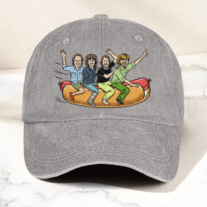 Phish Flying Hot Dog Vintage Denim Cap – Retro Music Band Cap Gift For Dad (With Box)