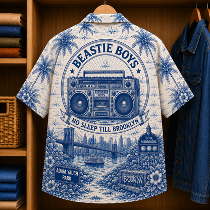 Beastie Boys Special Edition Tropical Hawaiian Shirt - Unisex Music Collage Button Up