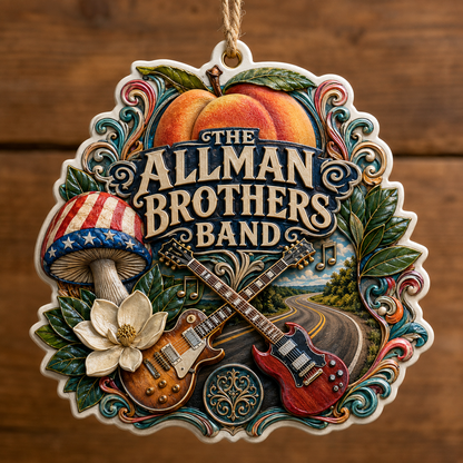 The Allman Brothers Band High-Definition 3D Printed Ornament – Music Lover Holiday Gift