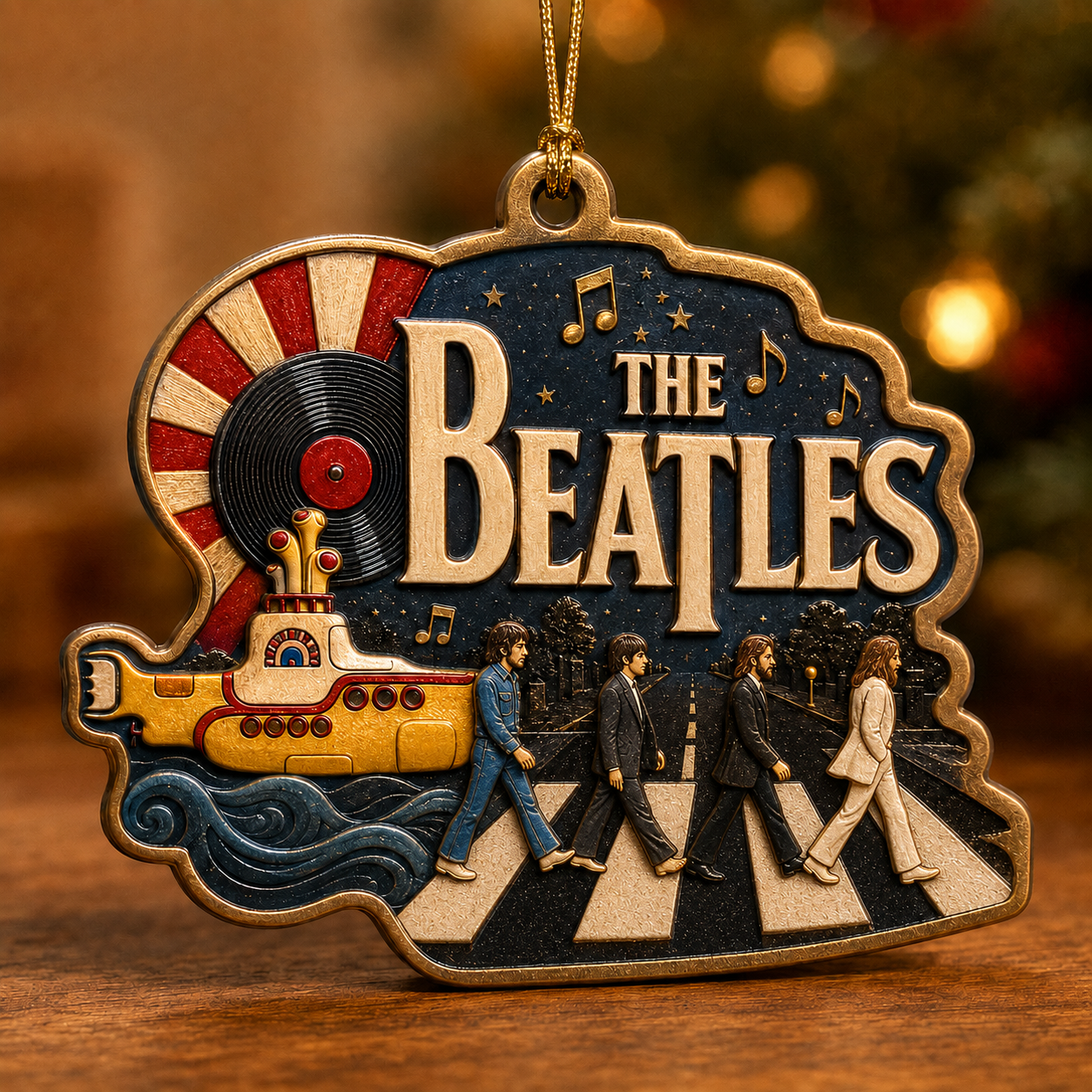 The Beatles High-Definition 3D Print Ornament – Retro Abbey Road Holiday Gift for Fans