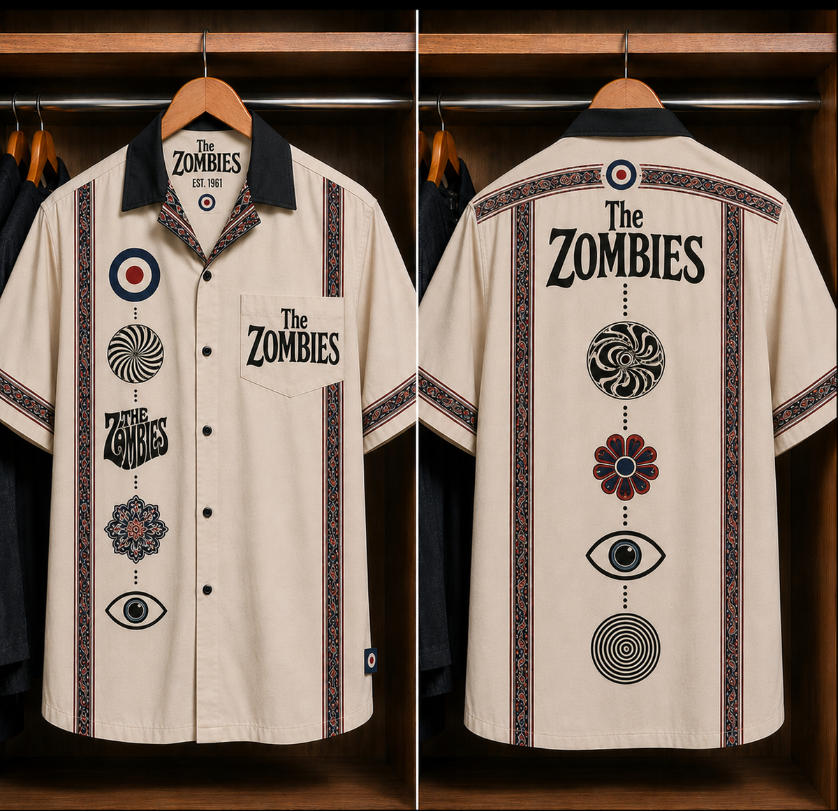 The Byrds Mr. Tambourine Man Bohemian Hawaiian Shirt - Mexican Inspired Hawaiian Shirt White Version (Copy)