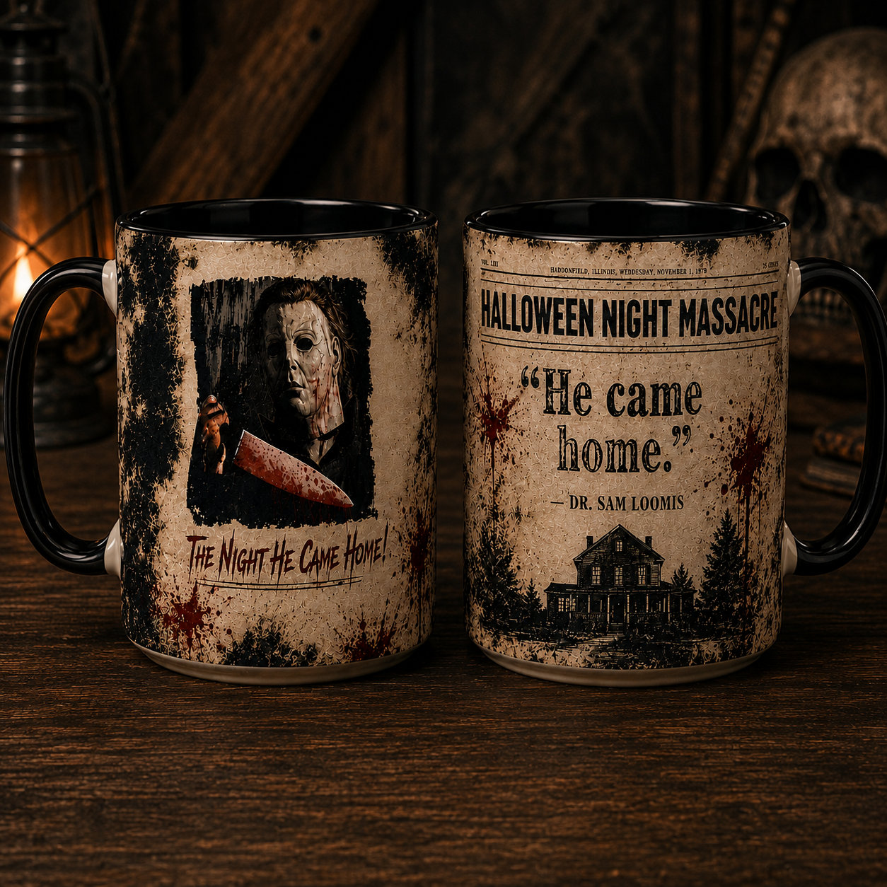 Halloween Michael Myers Horror Mug, The Night He Came Home Coffee Mug, Slasher Movie Fan Gift, Horror Collector Ceramic Mug