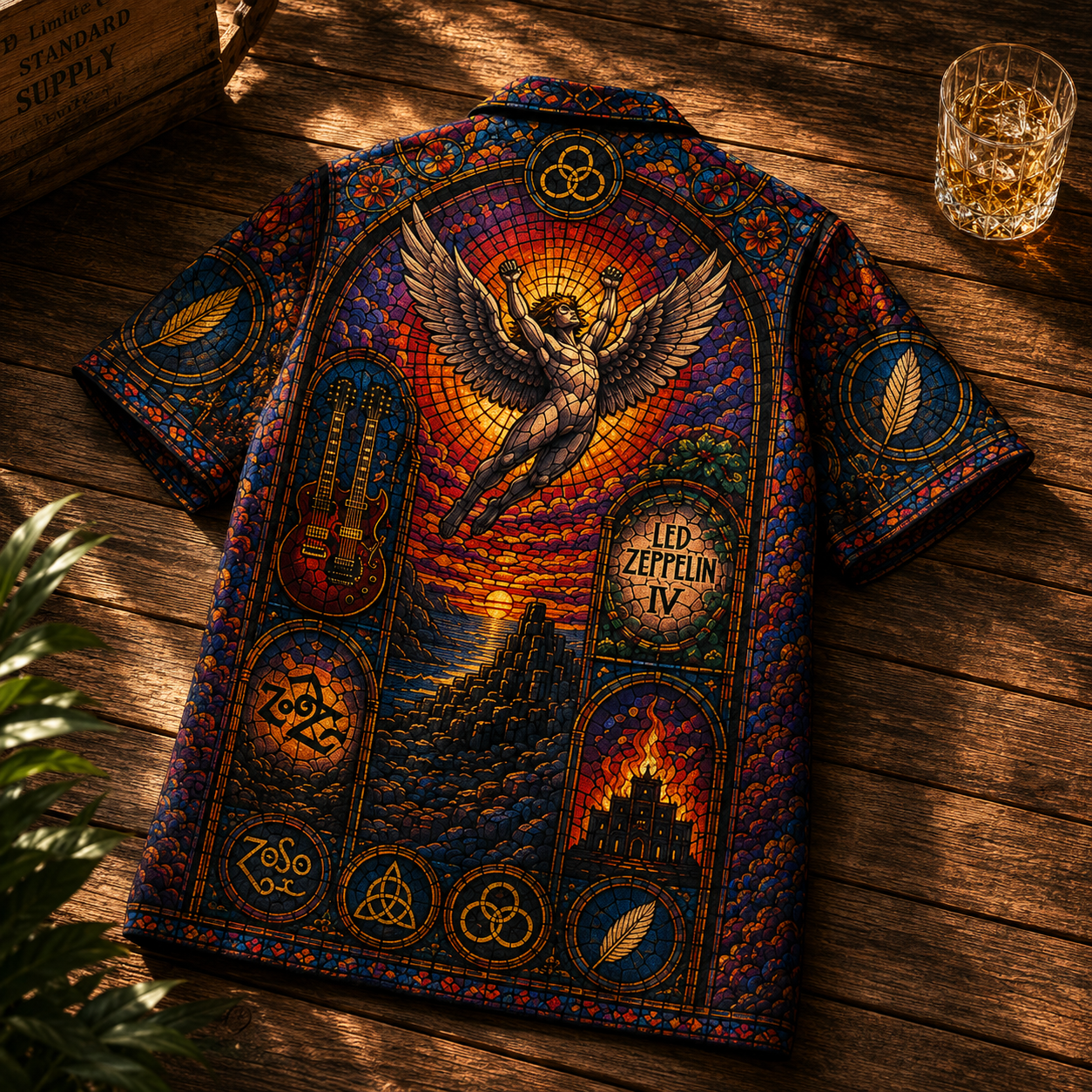 Led Zeppelin Hawaiian Shirt - Unisex Heavy Rock Band Members Stage Button Up