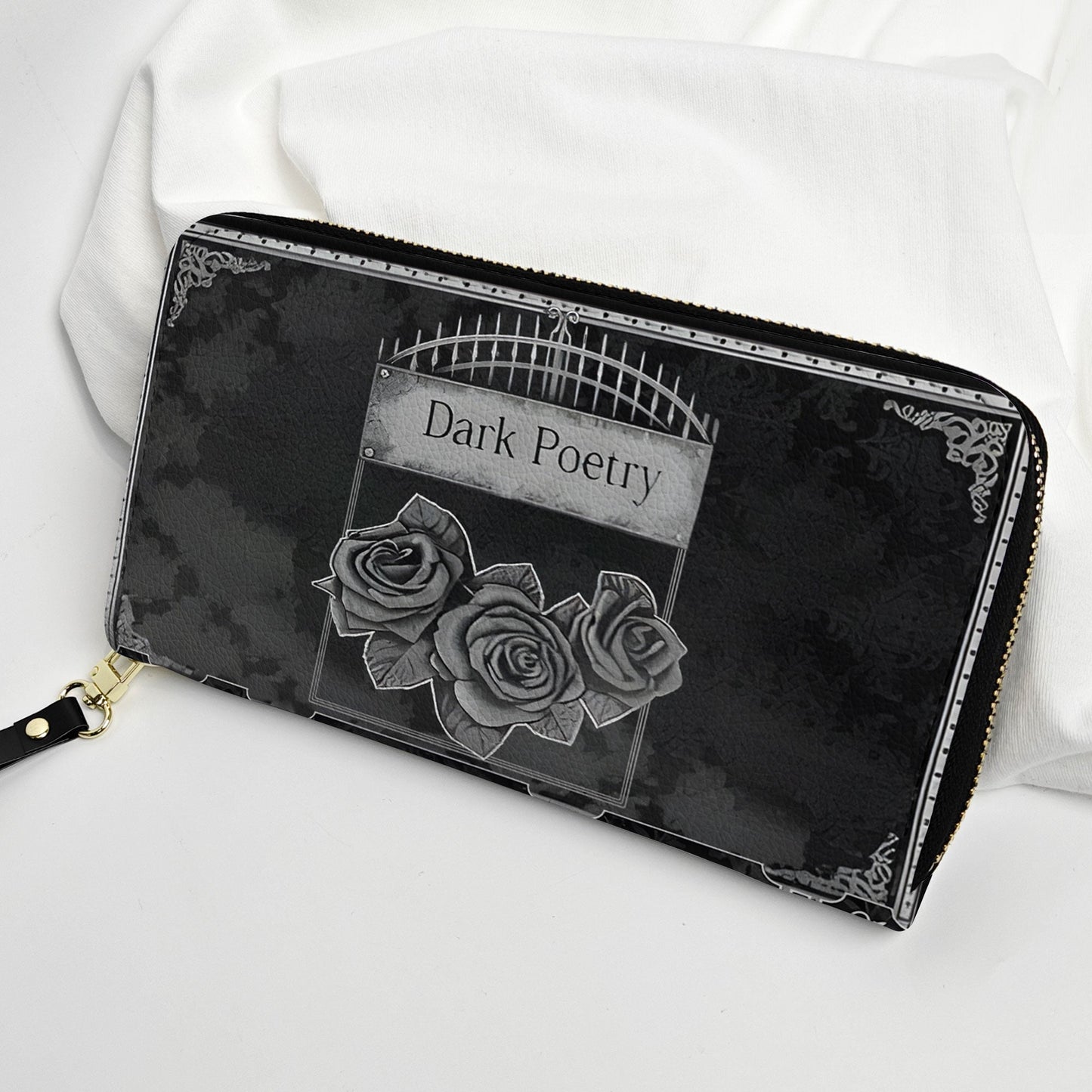 Edgar Allan Poe Gothic Leather Handbag – Dark Poetry Inspired Purse