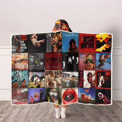 Sammy Hagar Album Art Wearable Hooded Blanket – Rock & Van Halen Fan Gift