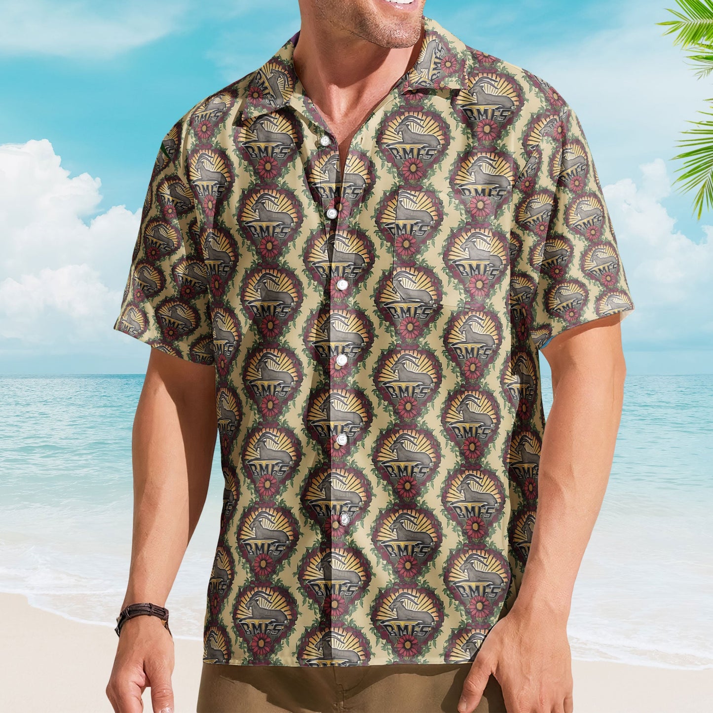 Billy Strings Goats Inspried Hawaiian Shirt – Billy Strings Goats Under the Stars All-Over Print Button-Up