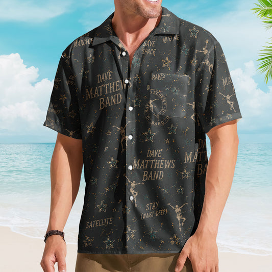 Dave Matthews Band Hawaiian Shirt – Cosmic Stars All Over Print Aloha Shirt