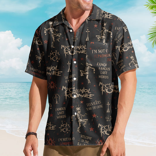 My Chemical Romance Hawaiian Shirt – Unisex Black Parade Soldier Summer Button Up