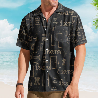The Doors Hawaiian Shirt – Unisex Casual The Doors Concert Tour Button Up