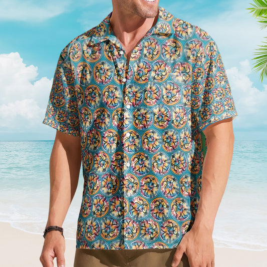 Grateful Dead Inspried Hawaiian Shirt – Dancing Bears All-Over Print Button-Up
