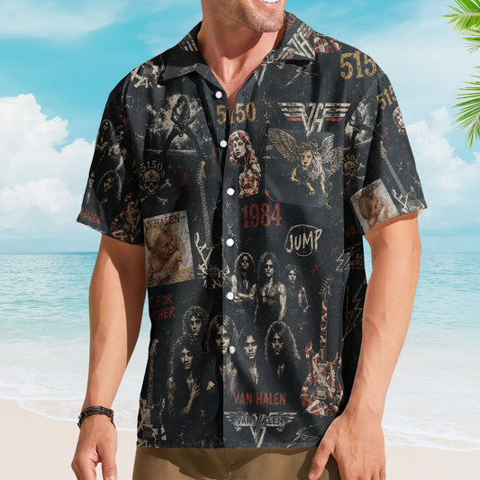 Van Halen Hawaiian Shirt – 1984 Album Inspired All Over Print Aloha Shirt
