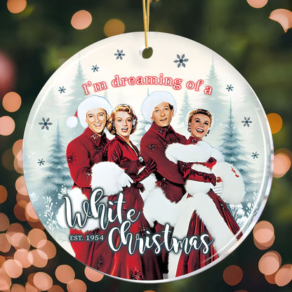 White Christmas Ornament – A Classic Holiday Movie Keepsake
