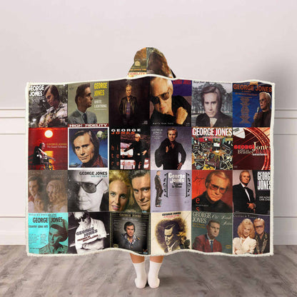 George Jones Wearable Hooded Blanket – Classic Country Warmth You Can Wear