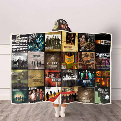 3 Doors Down Wearable Hooded Blanket – Early-2000s Rock Warmth You Can Wear