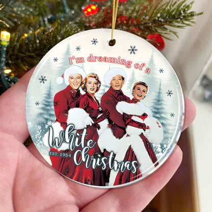 White Christmas Ornament – A Classic Holiday Movie Keepsake