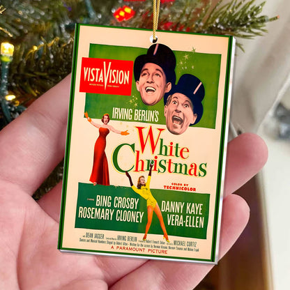 White Christmas Ornament – Vintage Holiday Movie Poster Keepsake