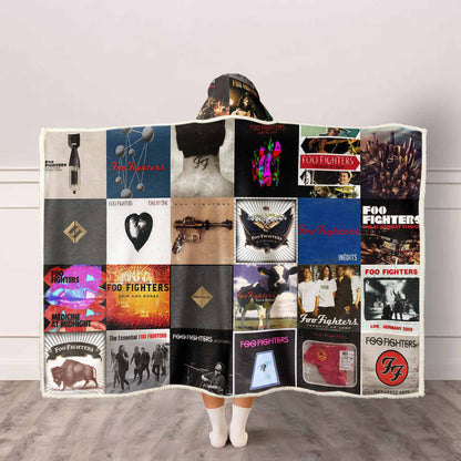 Foo Fighters Album Art Wearable Hooded Blanket – Rock Band Fan Gift