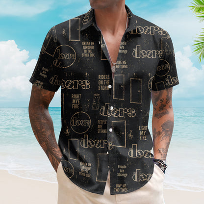 The Doors Hawaiian Shirt – Unisex Casual The Doors Concert Tour Button Up