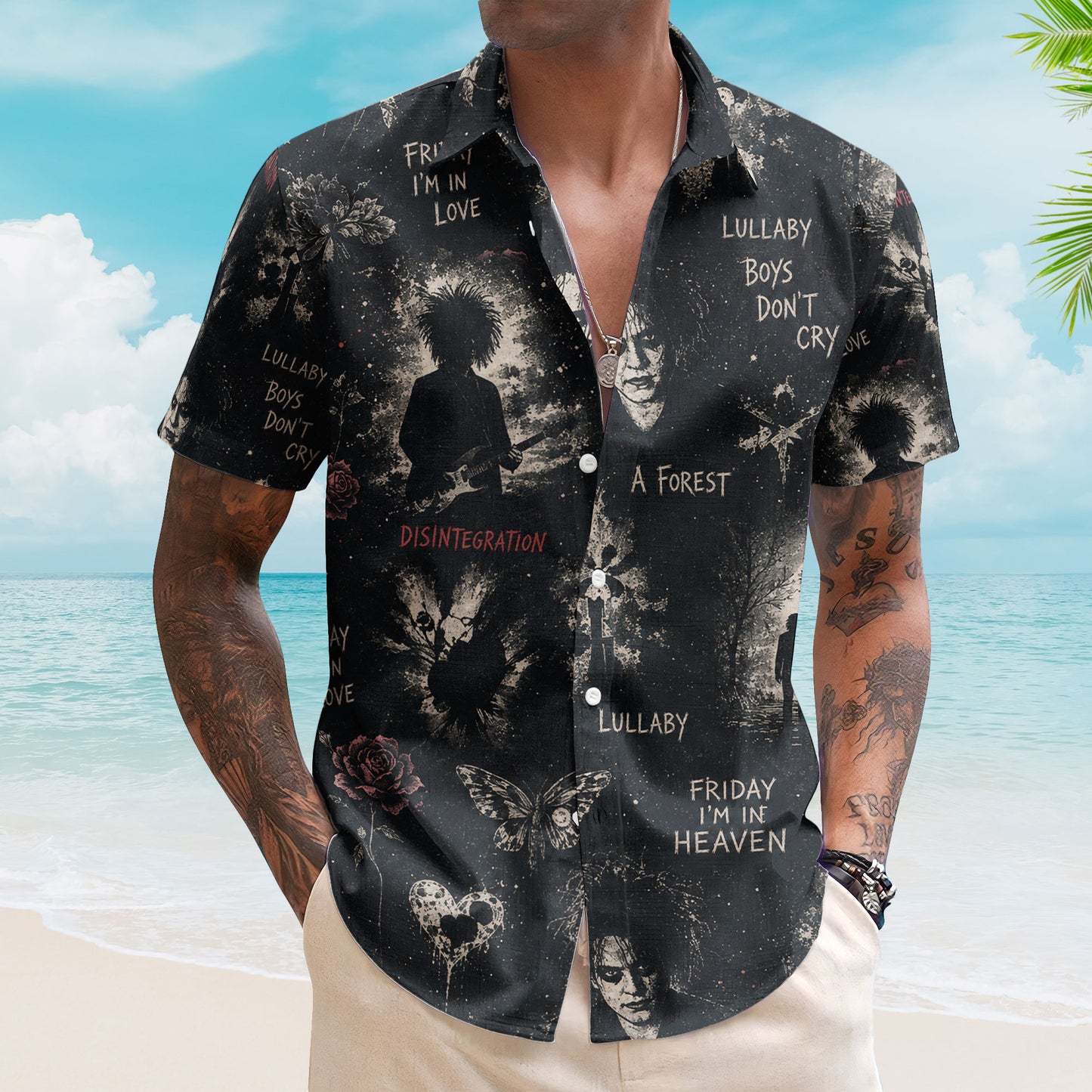 The Cure Hawaiian Shirt – Gothic Rock All Over Print Aloha Shirt