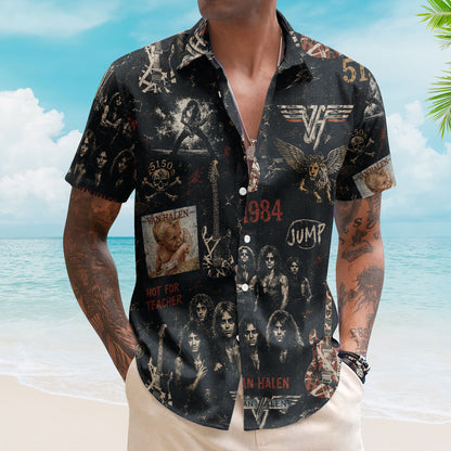 Van Halen Hawaiian Shirt – 1984 Album Inspired All Over Print Aloha Shirt