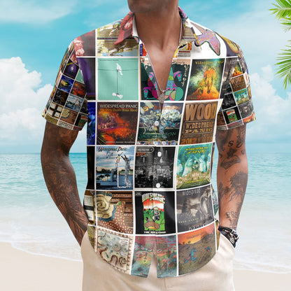Widespread Panic Hawaiian Shirt – Vintage Album Collage Southern Rock Style