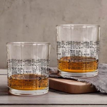 The Beatles Inspired Printed Effect Whiskey Glass – Ticket Design ( With Gift Box)