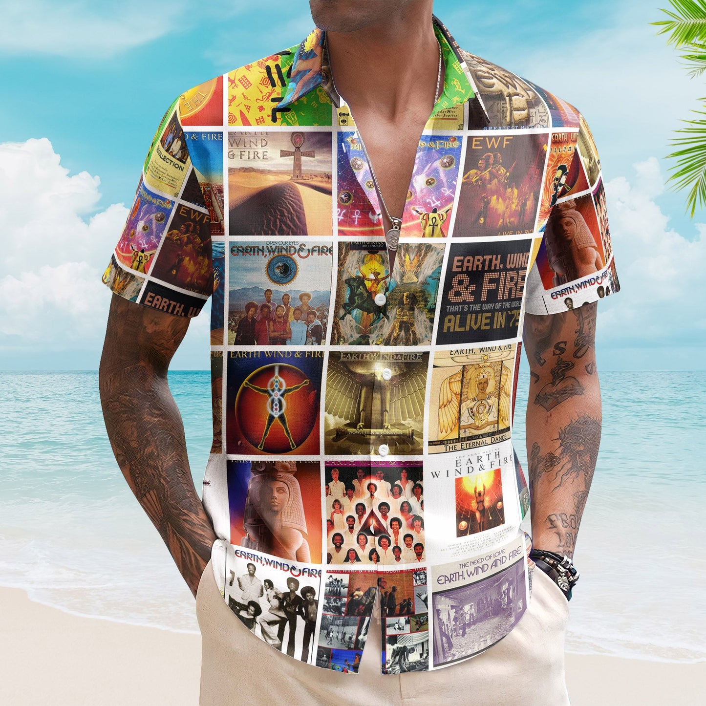 Electric Light Orchestra Album Collage Hawaiian Shirt –  Rock Band Fan Shirt