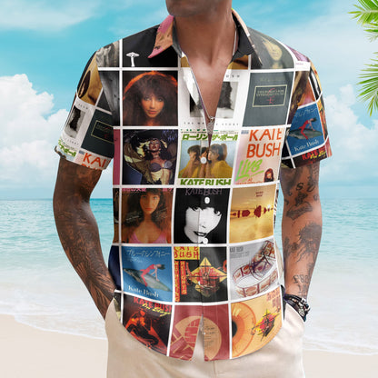 Kate Bush Album Collage Hawaiian Shirt – Pop Rock Fan Shirt