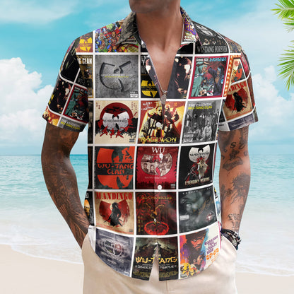 Wu-Tang Clan Album Collage Hawaiian Shirt – Rock Band Fan Shirt