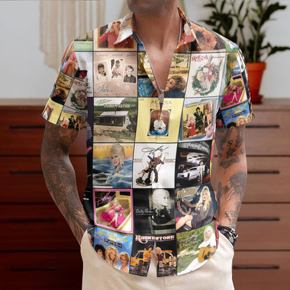 Dolly Parton Nostalgia Collage Hawaiian Shirt – Vintage Country Memories Gift