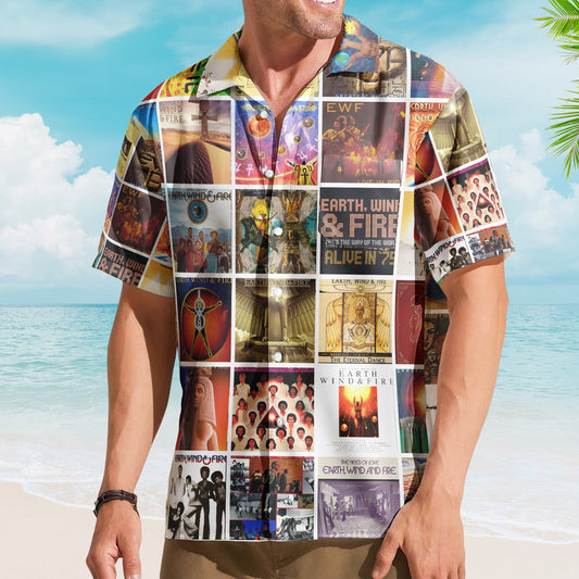 Electric Light Orchestra Album Collage Hawaiian Shirt –  Rock Band Fan Shirt