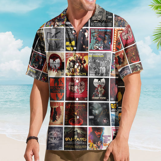 Wu-Tang Clan Album Collage Hawaiian Shirt – Rock Band Fan Shirt