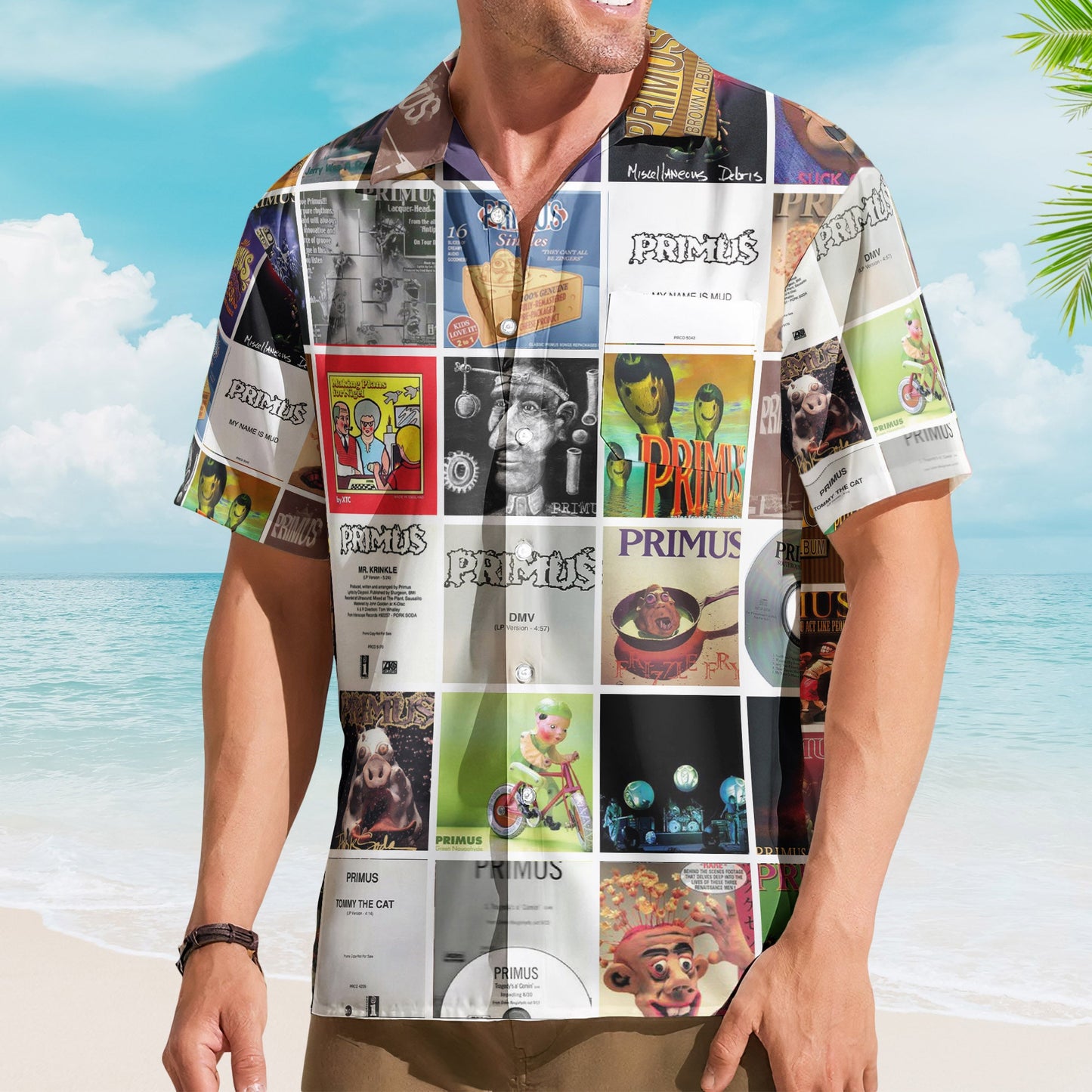 Primus Album Collage Hawaiian Shirt –  Rock Music Band Fan Shirt