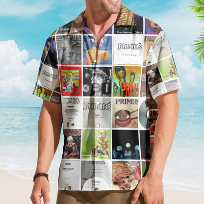 Primus Album Collage Hawaiian Shirt –  Rock Music Band Fan Shirt