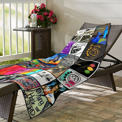 Blink-182 Beach Towel – Album Cover Collage Pop Punk Towel